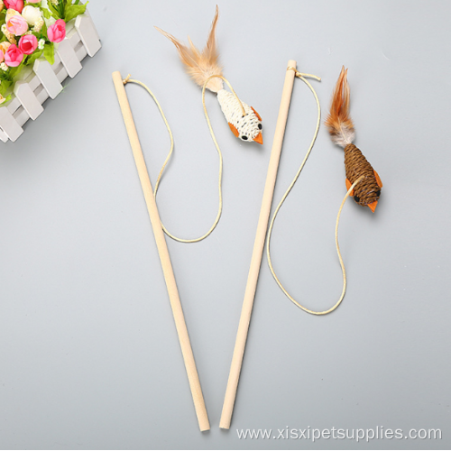 New design pole interactive cat teaser with feather